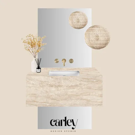 Powder Room Mood Board - Creamy Marble Interior Design Mood Board by Carley Design Studio on Style Sourcebook
