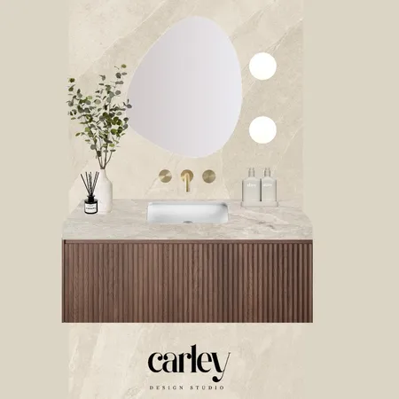 Powder Room Mood Board - Brazilian X Walnut Interior Design Mood Board by Carley Design Studio on Style Sourcebook