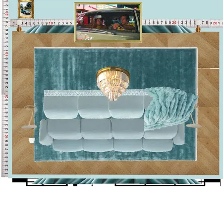 Cinema Blue Colour Drench Interior Design Mood Board by dl2407 on Style Sourcebook