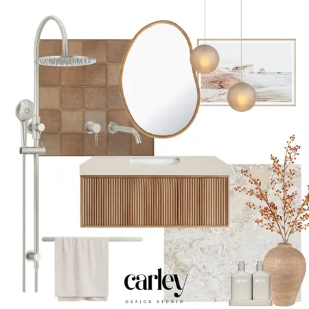 Bathroom Mood Board - Prime Oak X Basilica Interior Design Mood Board by Carley Design Studio on Style Sourcebook