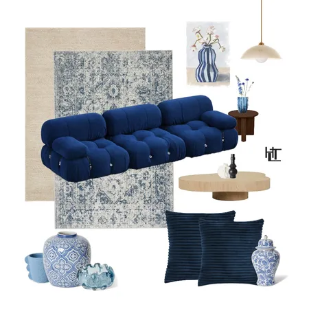 Furniture Collage - Living Rm - Navy Interior Design Mood Board by bonnie.tanhl on Style Sourcebook