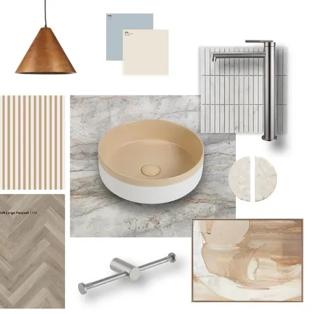 Peach Fuzz Basin Styling Interior Design Mood Board by Aquaperla