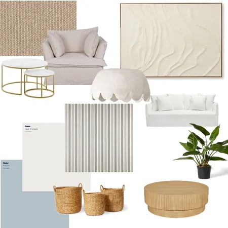 Coastal Sitting Room Interior Design Mood Board by Meg Ryan Design