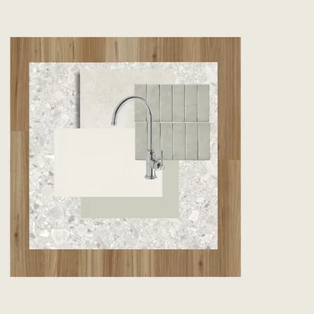 Green Sanctuary Bathroom Concept 💚 Interior Design Mood Board by robinsdesign.com.au