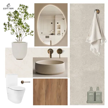 Everleigh - Powder Room Interior Design Mood Board by Cotter Builders on Style Sourcebook