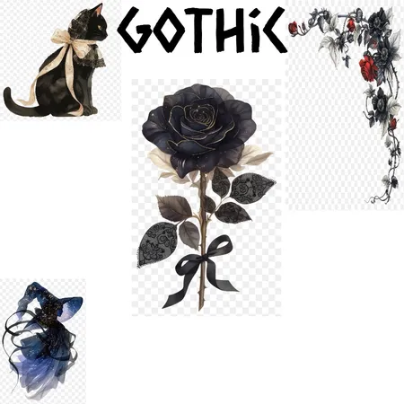 Mood gothic Interior Design Mood Board by Stalium