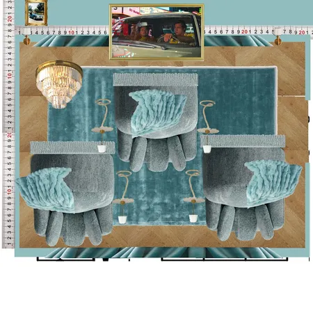 Cinema Blue Colour Drench Interior Design Mood Board by dl2407 on Style Sourcebook