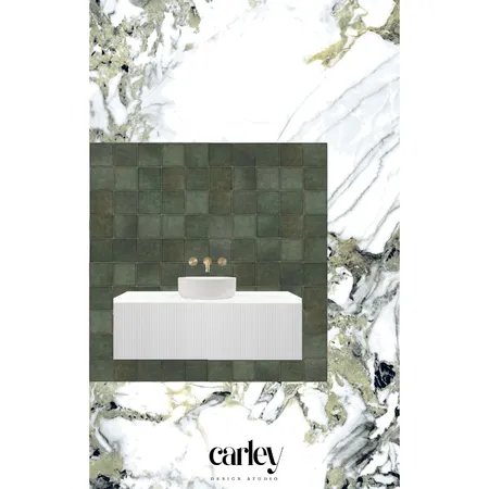 Jade Marble Tile Bathroom 9 Interior Design Mood Board by Carley Design Studio