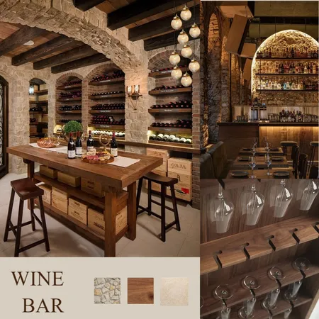 wine bar Interior Design Mood Board by themischalatsi
