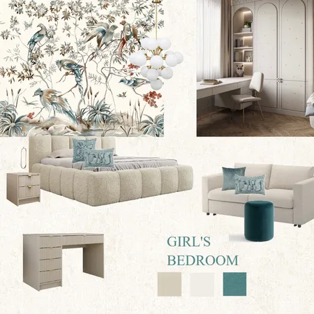 girl bedroom 2 Interior Design Mood Board by themischalatsi