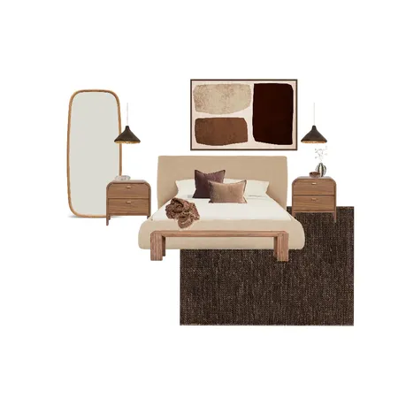 Earth Tones Bedroom Interior Design Mood Board by BecCarman on Style Sourcebook