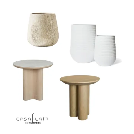 Side Tables and Pots Interior Design Mood Board by Casa Flair Interiors