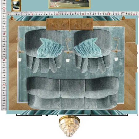 Cinema Blue Colour Drench Interior Design Mood Board by dl2407 on Style Sourcebook