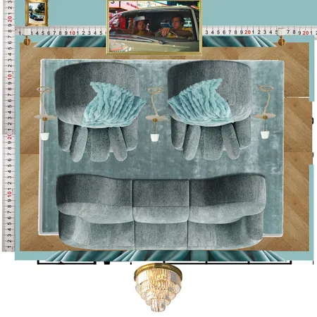 Cinema Blue Colour Drench Interior Design Mood Board by dl2407 on Style Sourcebook