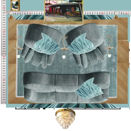 Cinema Blue Colour Drench Interior Design Mood Board by dl2407 on Style Sourcebook