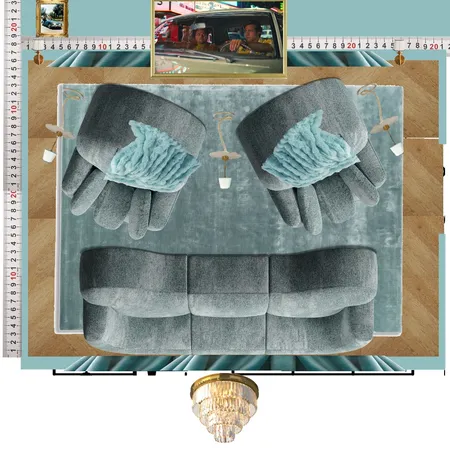Cinema Blue Colour Drench Interior Design Mood Board by dl2407 on Style Sourcebook