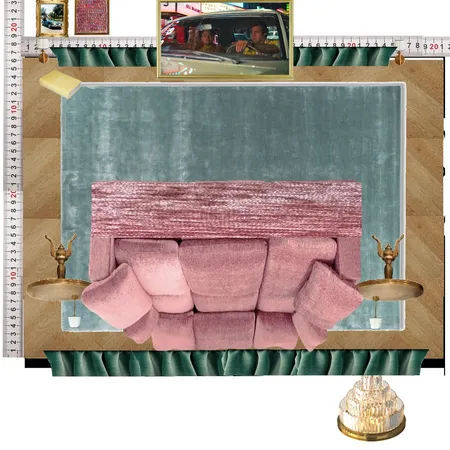 Cinema Colour Block Interior Design Mood Board by dl2407