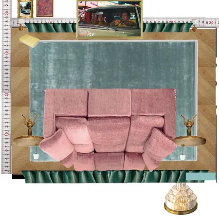 Cinema Colour Block Interior Design Mood Board by dl2407