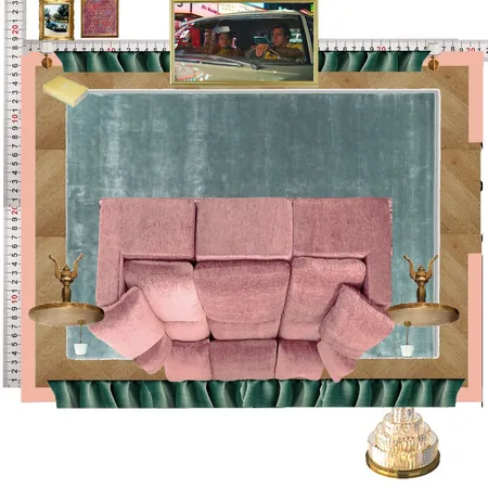 Cinema Colour Block Interior Design Mood Board by dl2407