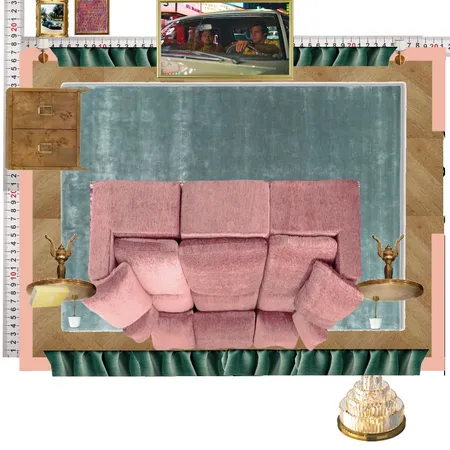 Cinema Colour Block Interior Design Mood Board by dl2407