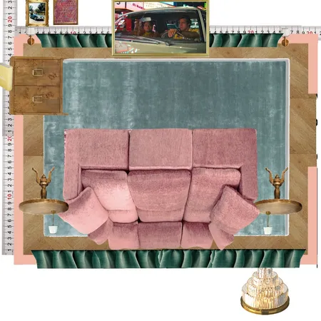 Cinema Colour Block Interior Design Mood Board by dl2407