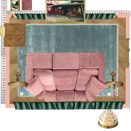 Cinema Colour Block Interior Design Mood Board by dl2407