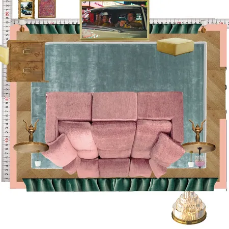 Cinema Colour Block Interior Design Mood Board by dl2407