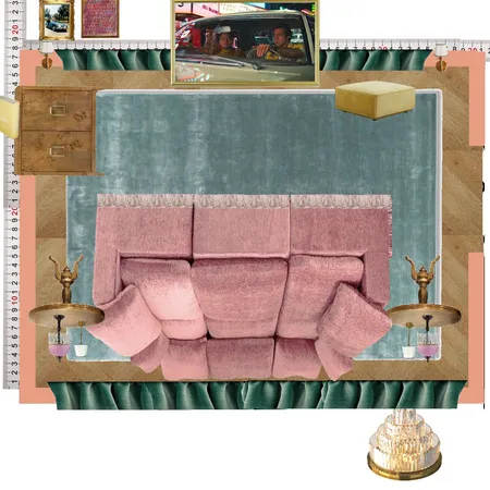 Cinema Colour Block Interior Design Mood Board by dl2407