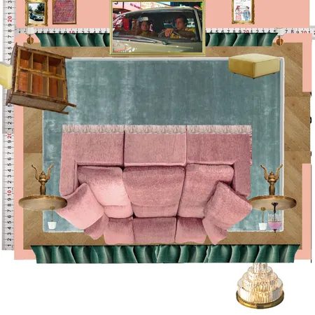 Cinema Colour Block Interior Design Mood Board by dl2407