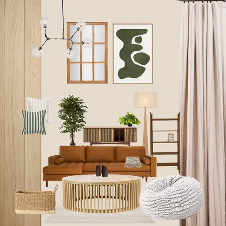 Japandi Stripes Interior Design Mood Board by athalia