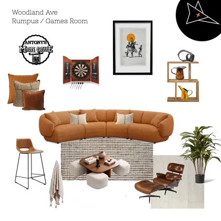 Woodland Rumpus / Games Room Interior Design Mood Board by FOXKO on Style Sourcebook