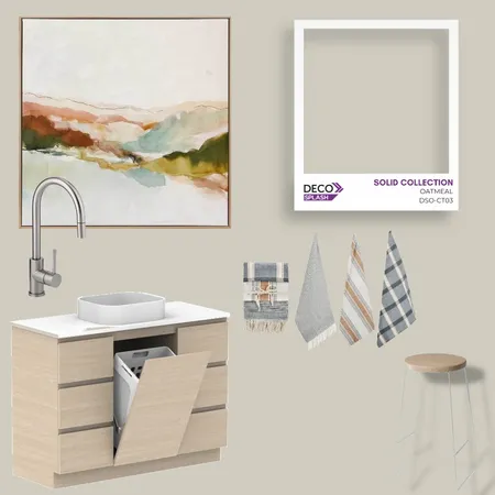 DecoSplash, Solid Colour Collection Oatmeal, Laundry Interior Design Mood Board by DECO Australia on Style Sourcebook