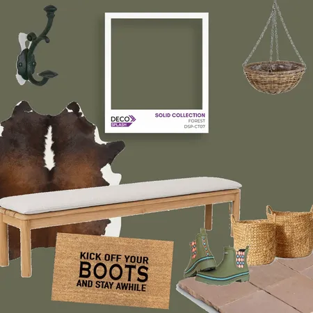 DecoSplash, Solid Colour Collection, Forest, Mudroom Interior Design Mood Board by DECO Australia