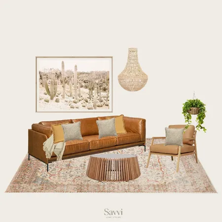 Warm Bohemian Living Interior Design Mood Board by Savvi Home Styling on Style Sourcebook