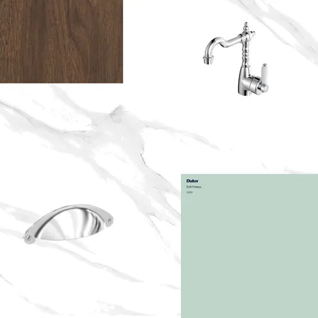 bathroom colour palette green and jarrah look Interior Design Mood Board by shaggazza