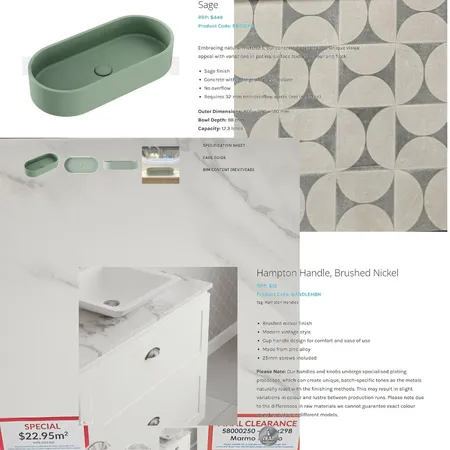 white marble and green feature tile Interior Design Mood Board by shaggazza
