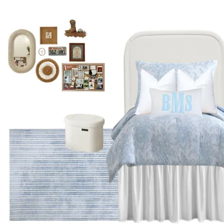 blue dorm Interior Design Mood Board by Sammcinturff