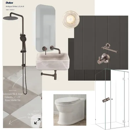 Mini Ensuite Interior Design Mood Board by meganwilsonaus@outlook.com on Style Sourcebook