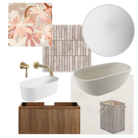 Contemporary pink bathroom Interior Design Mood Board by A.M. Interior Styling on Style Sourcebook