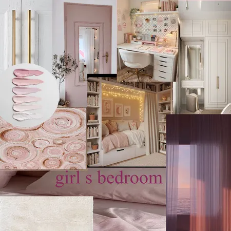girls bedroom Interior Design Mood Board by nefelhxnt