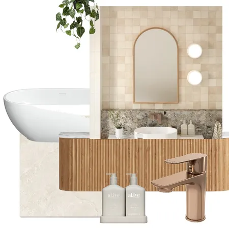 Modern Coastal Bathroom Nusa Villas Interior Design Mood Board by Restyled Interiors