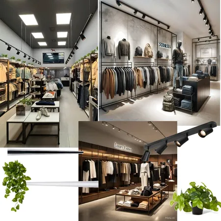 CLOTHING STORE Interior Design Mood Board by SIFEN
