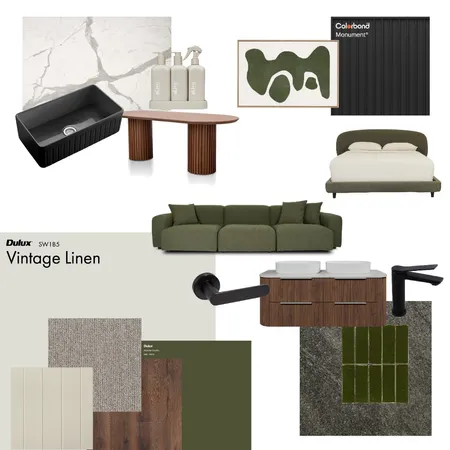 SAT Green modern style Interior Design Mood Board by jadabsymes@gmail.com on Style Sourcebook