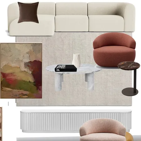Living area king living rug accent chair and side marion rug Interior Design Mood Board by Efi Papasavva