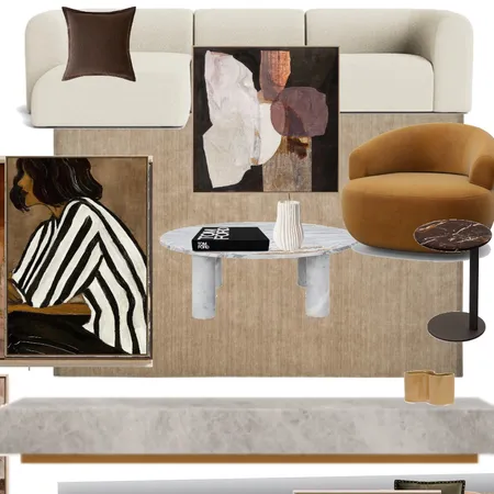 Living area king living rug accent chair and side marion rug art Interior Design Mood Board by Efi Papasavva