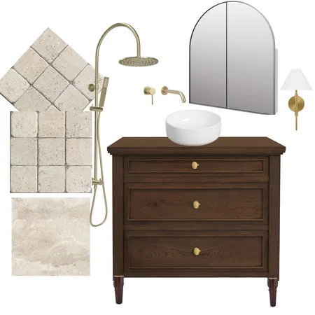 Ensuite - Travertine Interior Design Mood Board by victoriastewart95