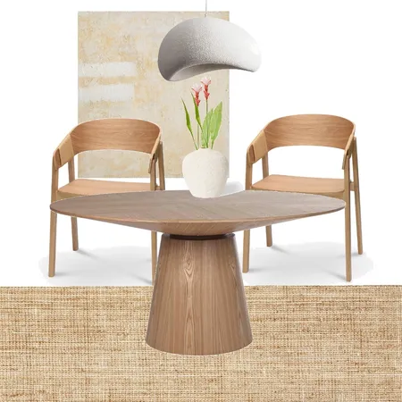 Japandi Wood + Jute Dining Room Interior Design Mood Board by Restyled Interiors on Style Sourcebook