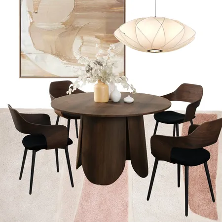 Modern Japandi Walnut Dining Interior Design Mood Board by Restyled Interiors on Style Sourcebook
