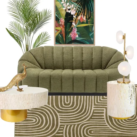 Palm Springs Green Living Room Interior Design Mood Board by Restyled Interiors on Style Sourcebook