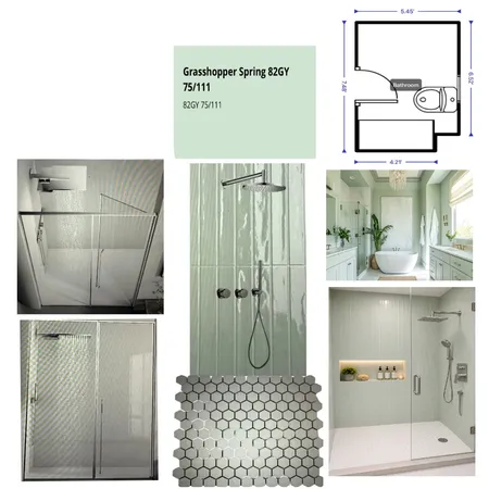 Mutiara Puchong Master Bathroom MB Shower Area Interior Design Mood Board by al1168ster@gmail.com on Style Sourcebook